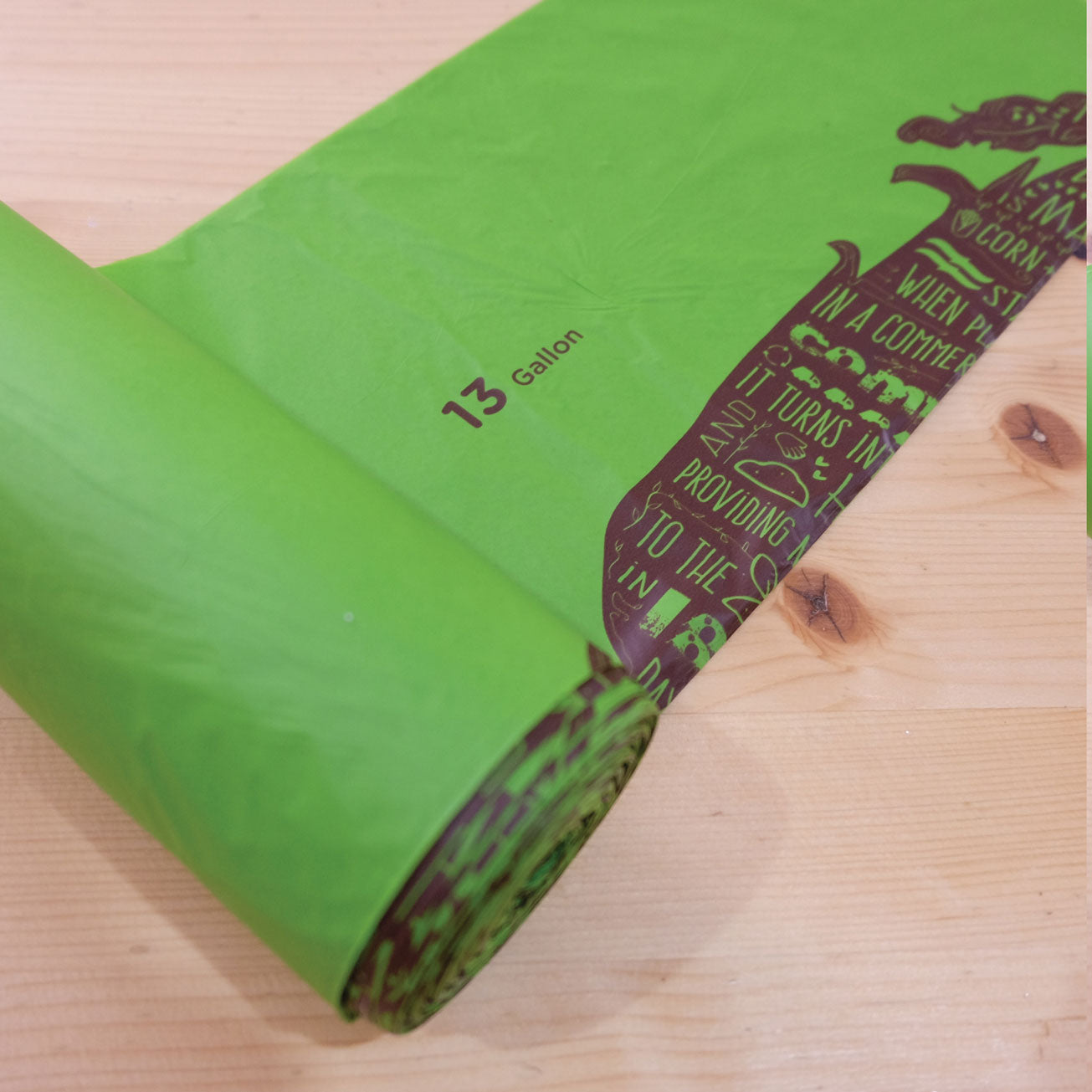 13 Gallon <br>Compostable Trash Liners - Commit to Green™