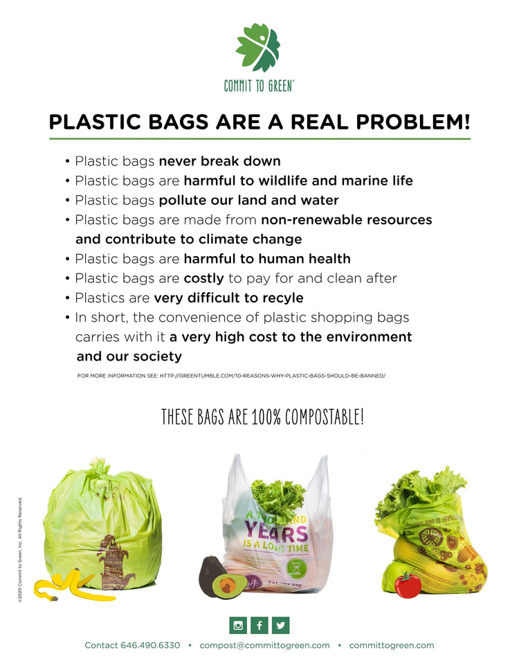 Compostable Trash Bin Liners<br>13 Gallon x5