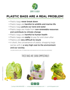 Compostable Trash & Yard Waste Bags 33 Gallon x4