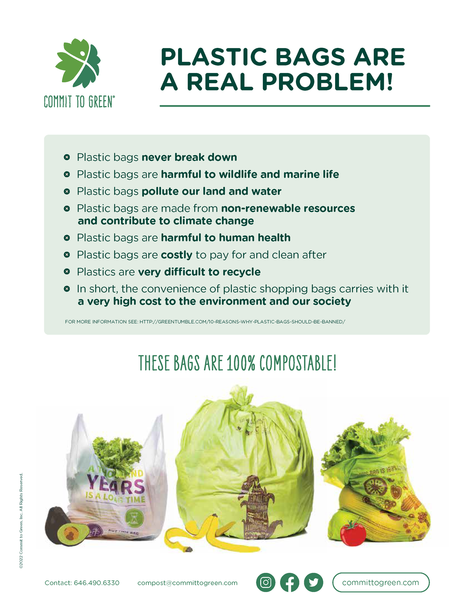 Compostable Trash & Yard Waste Bags 33 Gallon – Commit to Green®