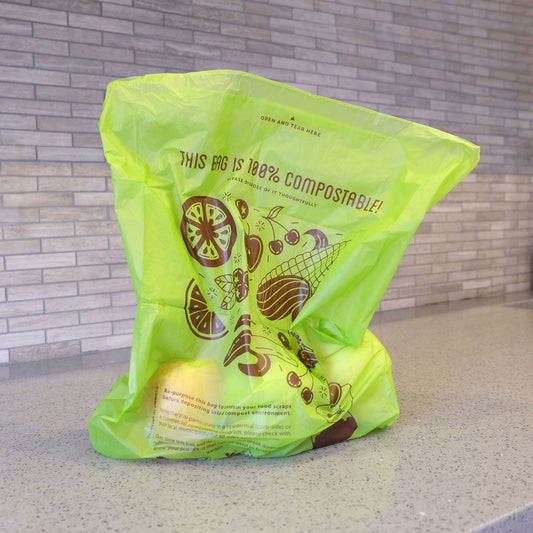 Compostable <br>Produce Bag on a Roll x4